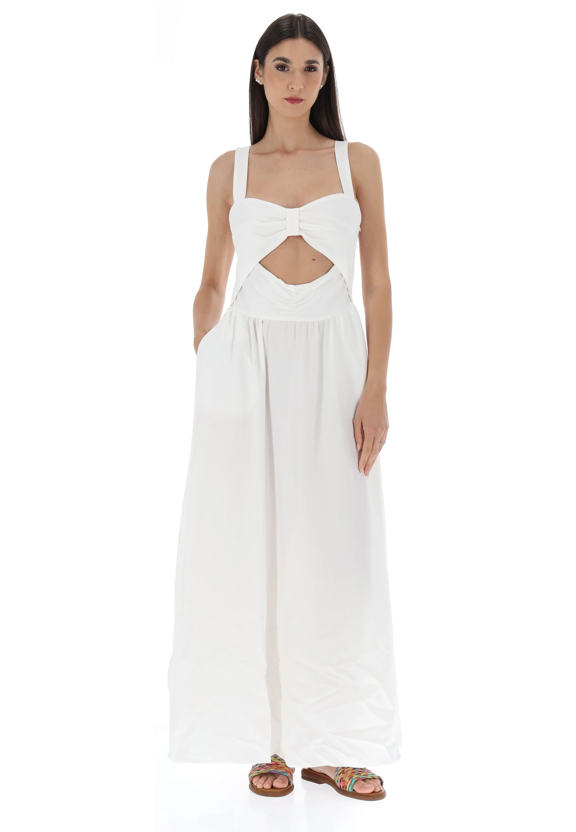 Abito lungo Imperial in misto viscosa